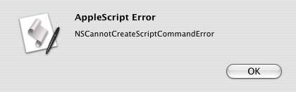 AppleScript Runtime error