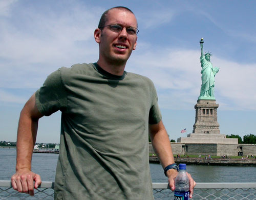 Alastair and Statue