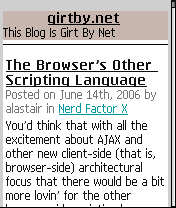 screenshot of girtby.net on a mobile browser