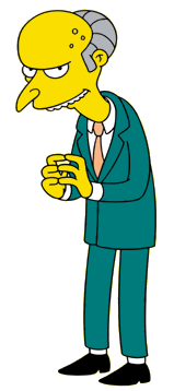 Picture of Montgomery Burns, from the Simpsons TV show